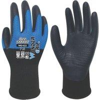 Wonder Grip WG-422 Bee-Smart General Handling Gloves Black/Blue Small (745VJ)