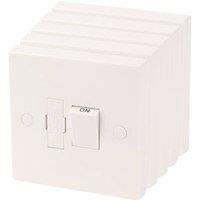 Essentials 13A Switched Fused Spur White 5 Pack (7464D)