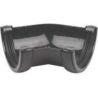 FloPlast Cast Iron Effect uPVC 135 Half Round Gutter Angle Black 112mm (74701)