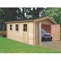 Shire Bradenham 44 13 ' 6" x 18' 6" (Nominal) Apex Timber Garage (74782)
