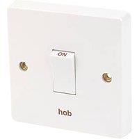 Crabtree Capital 20A 1-Gang DP Hob Switch White (7483J)