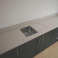 Metis Brown Fleck Kitchen Worktop with 1 Bowl Stainless Steel Sink 3050mm x 620mm x 15mm (748PW)