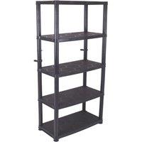 Essentials 5-Tier Plastic Garage Shelving Unit 850mm x 400mm x 1900mm (748TW)