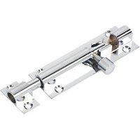 Straight Door Bolt Polished Chrome 76mm (74947)