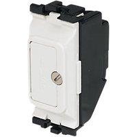 MK Grid Plus 13A Grid Fused Spur White with Colour-Matched Inserts (74950)