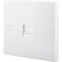 British General 900 Series 1-Gang Slave Telephone Socket White (74980)