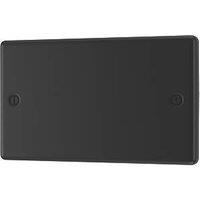 LAP 2-Gang Blanking Plate Matt Black (750PN)