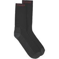 Dickies Work Socks Black 6-8.5 2 Pairs (750XA)