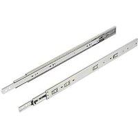 Essentials Zinc-Plated Soft-Close Ball Bearing Drawer Runners 500mm 2 Pack (75190)