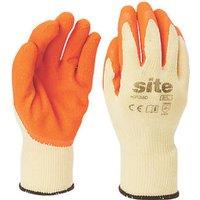Site Latex Builders Gloves Orange/Yellow Medium (752FR)