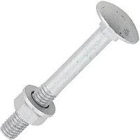 Timco Exterior Coach Bolts Carbon Steel Organic Silver Coating M6 x 50mm 10 Pack (752KG)
