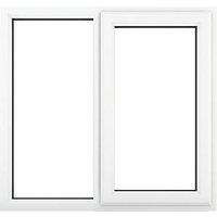 Crystal Right-Hand Opening Clear Double-Glazed Casement White uPVC Window 1190mm x 1040mm (753JK)