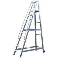 Lyte Aluminium 2.41m Silver 10 Step Podium Steps (75455)