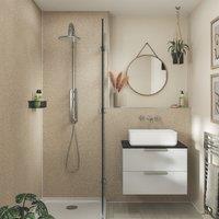 Multipanel Unlipped Bathroom Waterproof Wall Panel Matt Tavolo Taupe 2400mm x 900mm x 11mm (754CG)