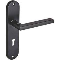 Smith & Locke Murlough Fire Rated Lever Lock Door Handles Pair Matt Black (755HY)