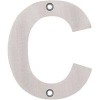 Eclipse Door Letter C Satin Stainless Steel 102mm (75622)