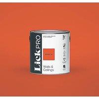 LickPro Max+ 2.5Ltr Orange 01 Matt Emulsion Paint (757JY)