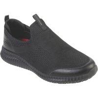 Skechers Cessnock Colleton Size 7 Black Slip-On Occupational Trainers (757YP)