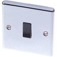 LAP 10AX 1-Gang Intermediate Switch Polished Chrome with Black Inserts (75804)