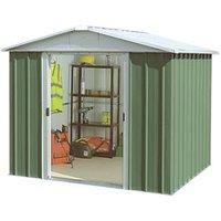 Yardmaster 7' 6" x 9' (Nominal) Apex Metal Shed Green (75888)