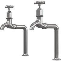 ETAL Alton Bib Cross Head Taps Pewter 1 Pair (759JL)