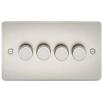 Knightsbridge 4-Gang 2-Way LED Intelligent Dimmer Switch Pearl (759PX)