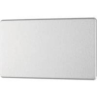 LAP 2-Gang Blanking Plate Brushed Stainless Steel (761KJ)