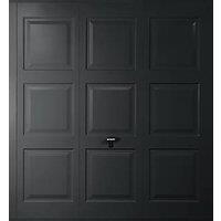 Gliderol Georgian 7' 6" x 6' 6" Non-Insulated Framed Steel Up & Over Garage Door Jet Black (761VR)