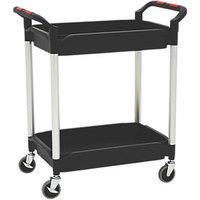 Proplaz Plus Black 2-Shelf Tub Trolley 990mm (762HJ)