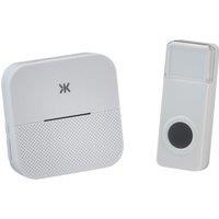 Knightsbridge DC013 Plug-In Wireless Door Chime Kit White (762YA)