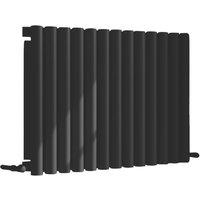 Towelrads Oxshott 600mm x 975mm 4224BTU Black Horizontal Designer Radiator (763CG)