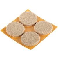 Fix-O-Moll Natural Round Self-Adhesive Parquet Gliders 35mm x 35mm 4 Pack (763KF)