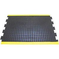 COBA Bubblemat Anti-Fatigue Floor Middle Mat Black/Yellow 0.9m x 0.6m x 14mm (764FV)