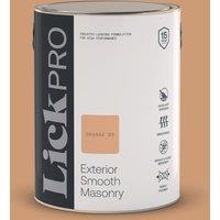LickPro 5Ltr Smooth Orange 03 Masonry Paint (764TM)