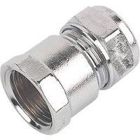 Flomasta Brass Compression Adapting Female Coupler 15mm x 1/2" (76567)