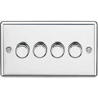 Knightsbridge 4-Gang 2-Way LED Intelligent Dimmer Switch Polished Chrome (766PY)