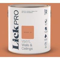 LickPro 2.5Ltr Orange 04 Vinyl Matt Emulsion Paint (766TM)