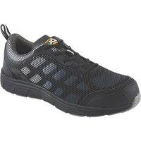 JCB Cagelow Size 10 Black Steel Toe Cap Safety Trainers (767KV)