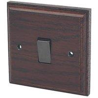 Varilight 10AX 1-Gang 2-Way Light Switch Dark Oak (7688H)