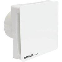 Manrose CQF100HT 100mm (4") Axial Bathroom Extractor Fan with Humidistat & Timer White 240V (768GY)