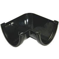 FloPlast Hi-Cap uPVC 90 Half Round Gutter Angle Black 115mm (76985)
