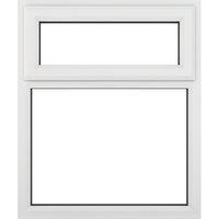 Crystal Top Opening Clear Double-Glazed Casement White uPVC Window 905mm x 1115mm (769JK)