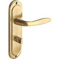 Designer Levers Mocho Fire Rated Lever Bathroom Door Handle Pair Antique Brass (769KK)