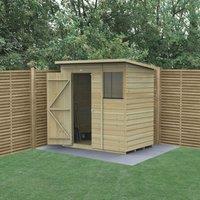 Forest Beckwood 6' x 4' (Nominal) Pent Shiplap Timber Shed with Base (769PW)