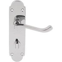 Smith & Locke Lulworth Fire Rated WC Lever on Backplate WC Door Handles Pair Polished Chrome (7708R)