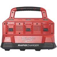 Milwaukee M18 PC6 Packout 18V Li-Ion RedLithium 6 Bay Rapid Charger (770GE)