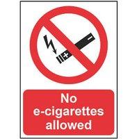 Essentials "No E-Cigarettes Allowed" Sign 210mm x 148mm (770HL)