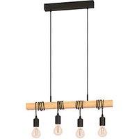 Eglo Townshend 4-Light Pendant Black/Brown (770PL)