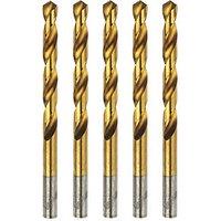 Erbauer Straight Shank Metal Drill Bits 8mm x 117mm 5 Pack (77161)
