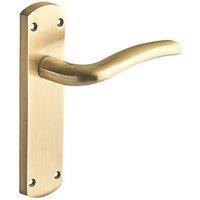 Designer Levers Goodrich Fire Rated Latch Lever Door Handle Pair Antique Brass (771KK)